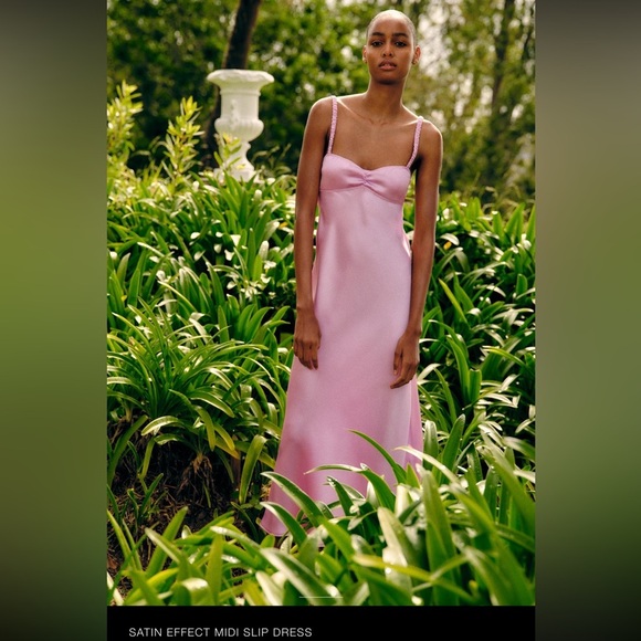 Satin effect midi slip dress M - Picture 2 of 11